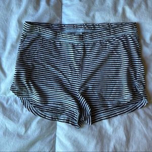 Old Navy Black and White Striped Shorts